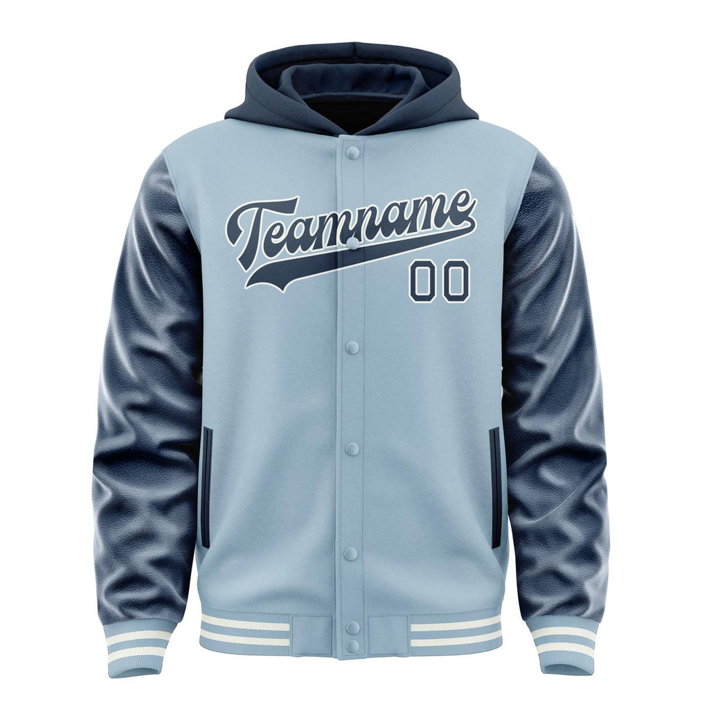 Custom Light Blue Blue Jacket