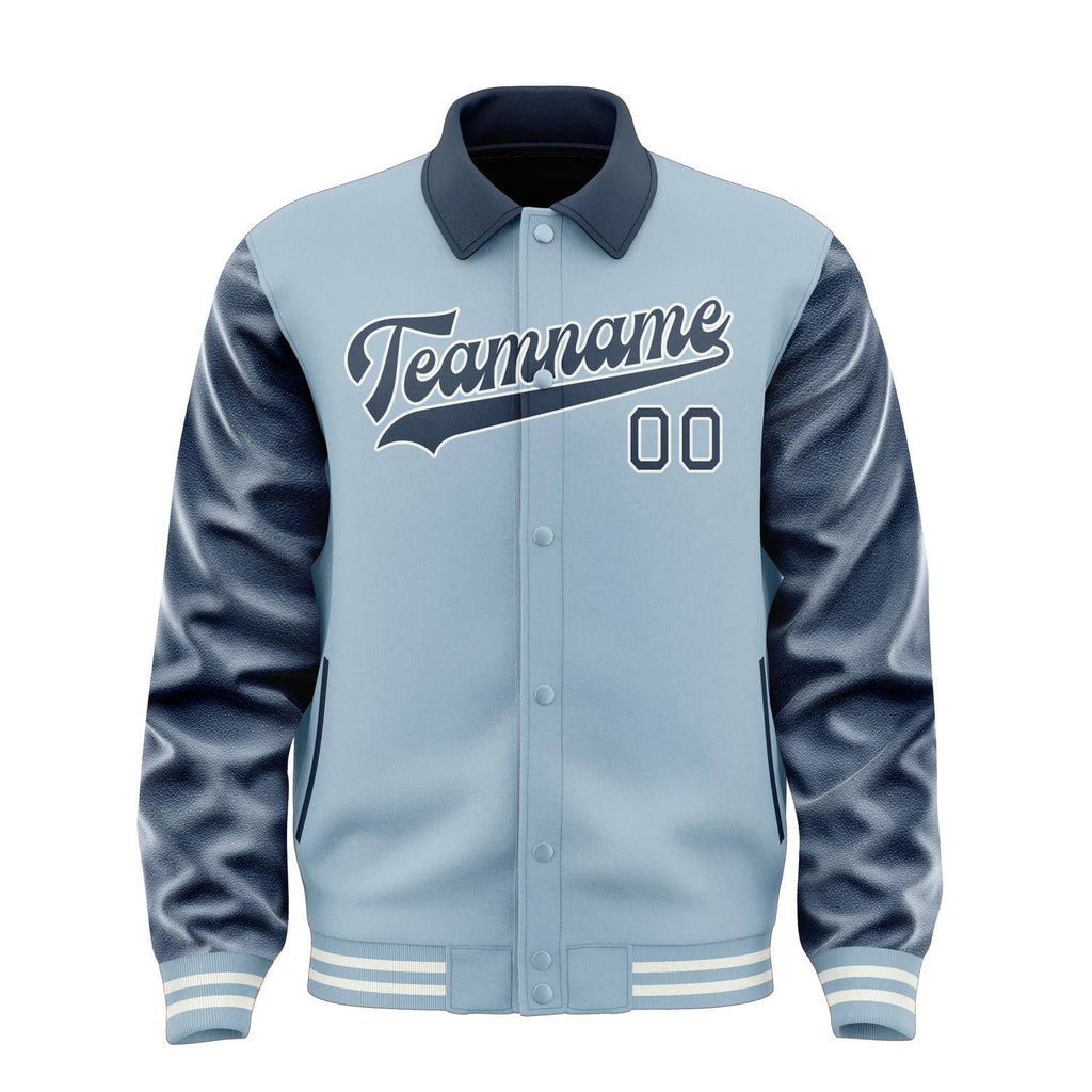 Custom Light Blue Blue Jacket