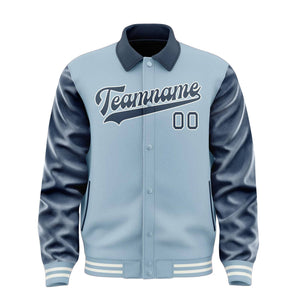 Custom Light Blue Blue Jacket