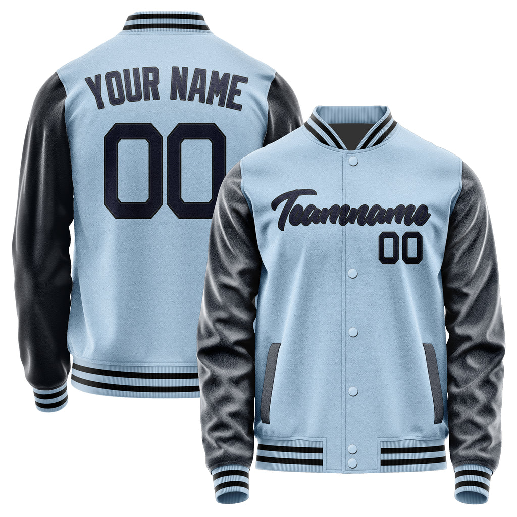 Custom Light Blue Navy Jacket JA0808110817B21711