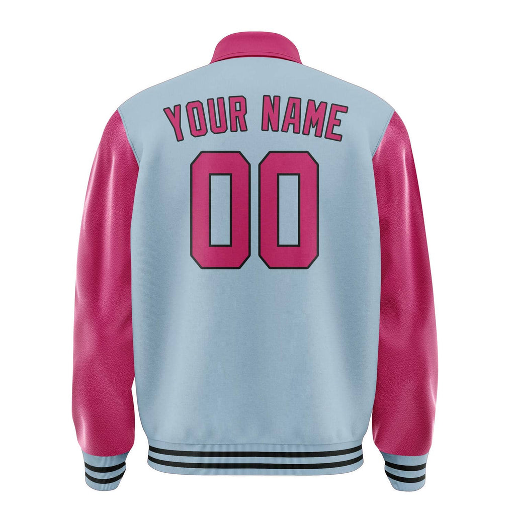 Custom Light Blue Pink Jacket