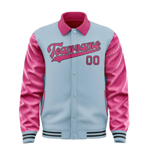 Custom Light Blue Pink Jacket