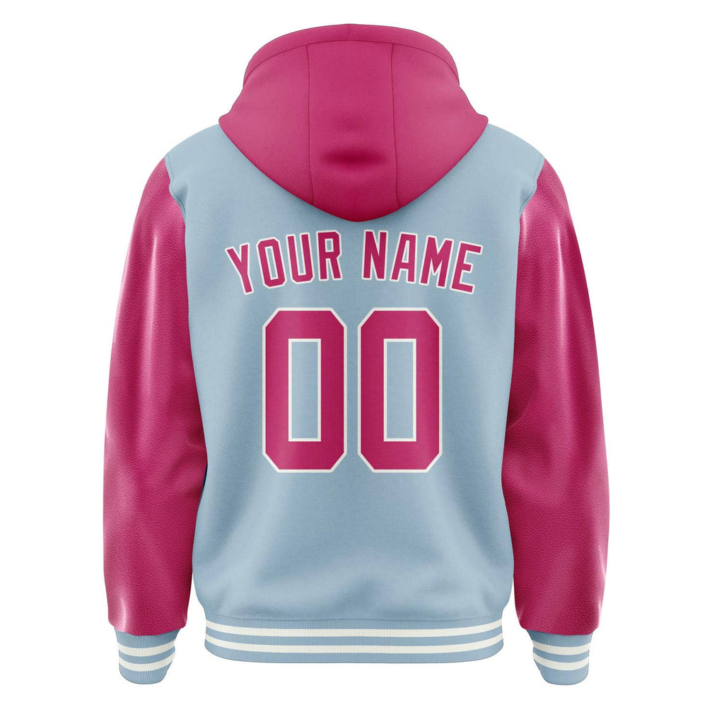 Custom Light Blue Pink Jacket