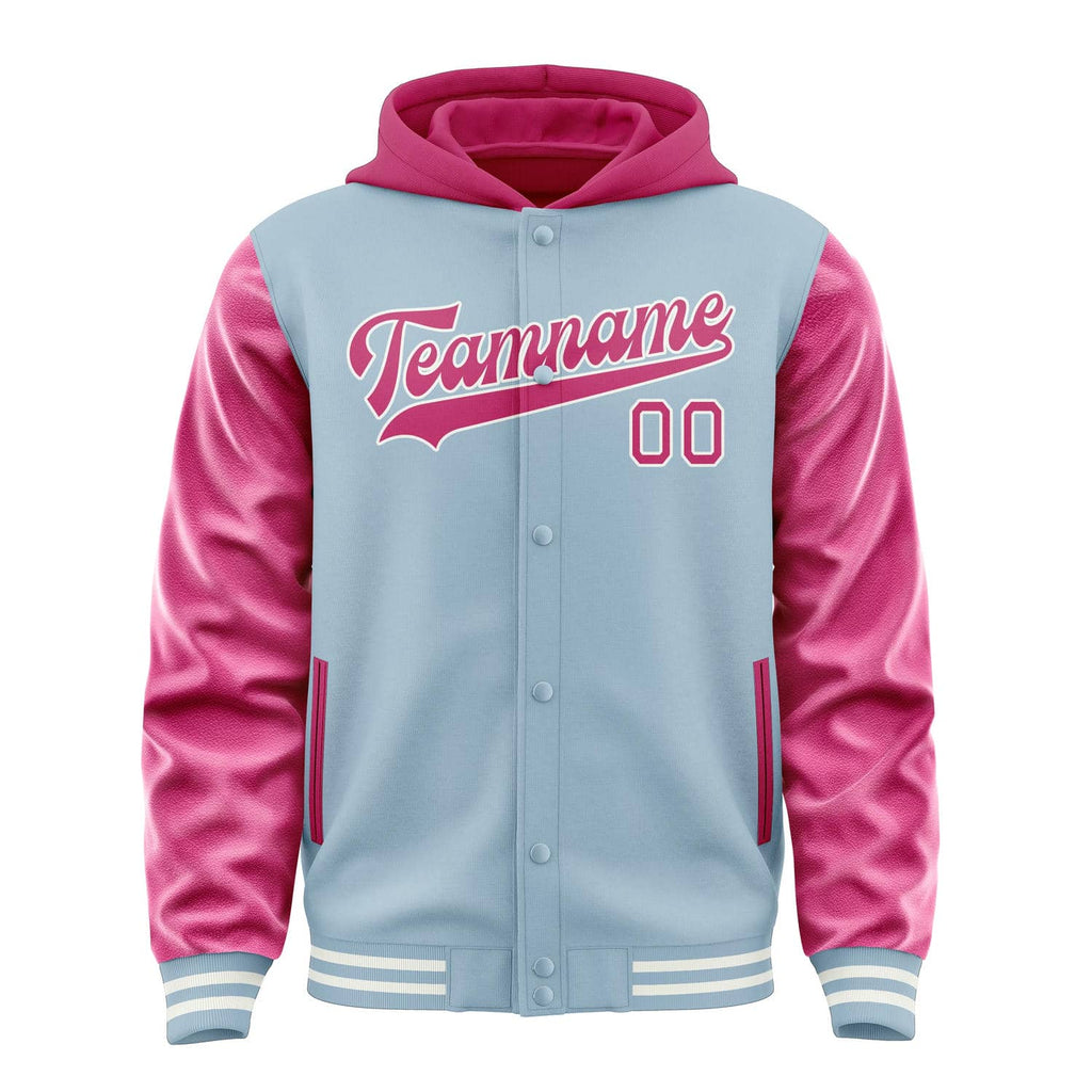 Custom Light Blue Pink Jacket
