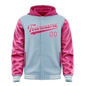 Custom Light Blue Pink Jacket
