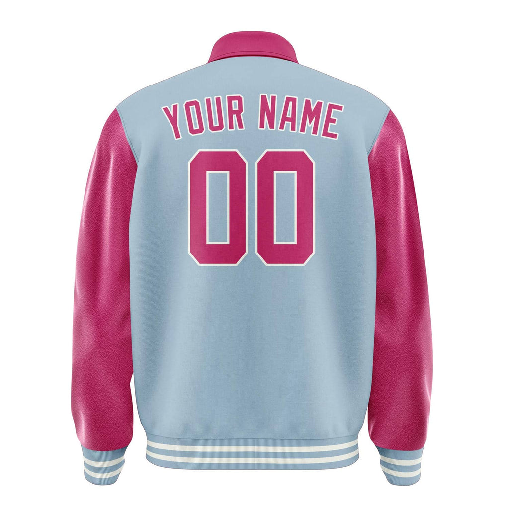Custom Light Blue Pink Jacket