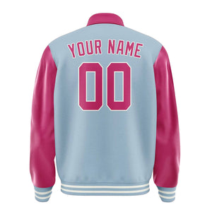 Custom Light Blue Pink Jacket