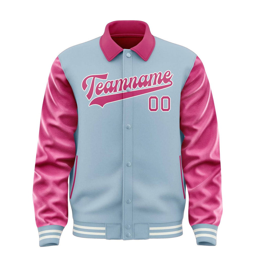 Custom Light Blue Pink Jacket