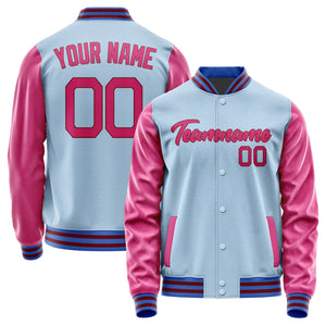Custom Light Blue Pink Jacket JA0808130915B21513