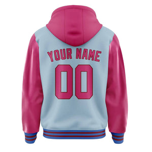 Custom Light Blue Pink Jacket