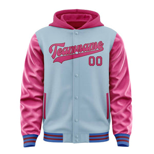 Custom Light Blue Pink Jacket