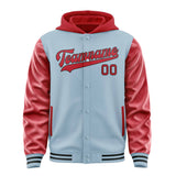 Custom Light Blue Red Jacket