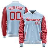 Custom Light Blue Red Jacket