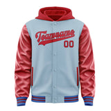 Custom Light Blue Red Jacket
