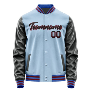 Custom Light Blue Black Jacket JA0808170915B21517