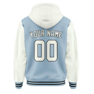 Custom Light Blue White Jacket
