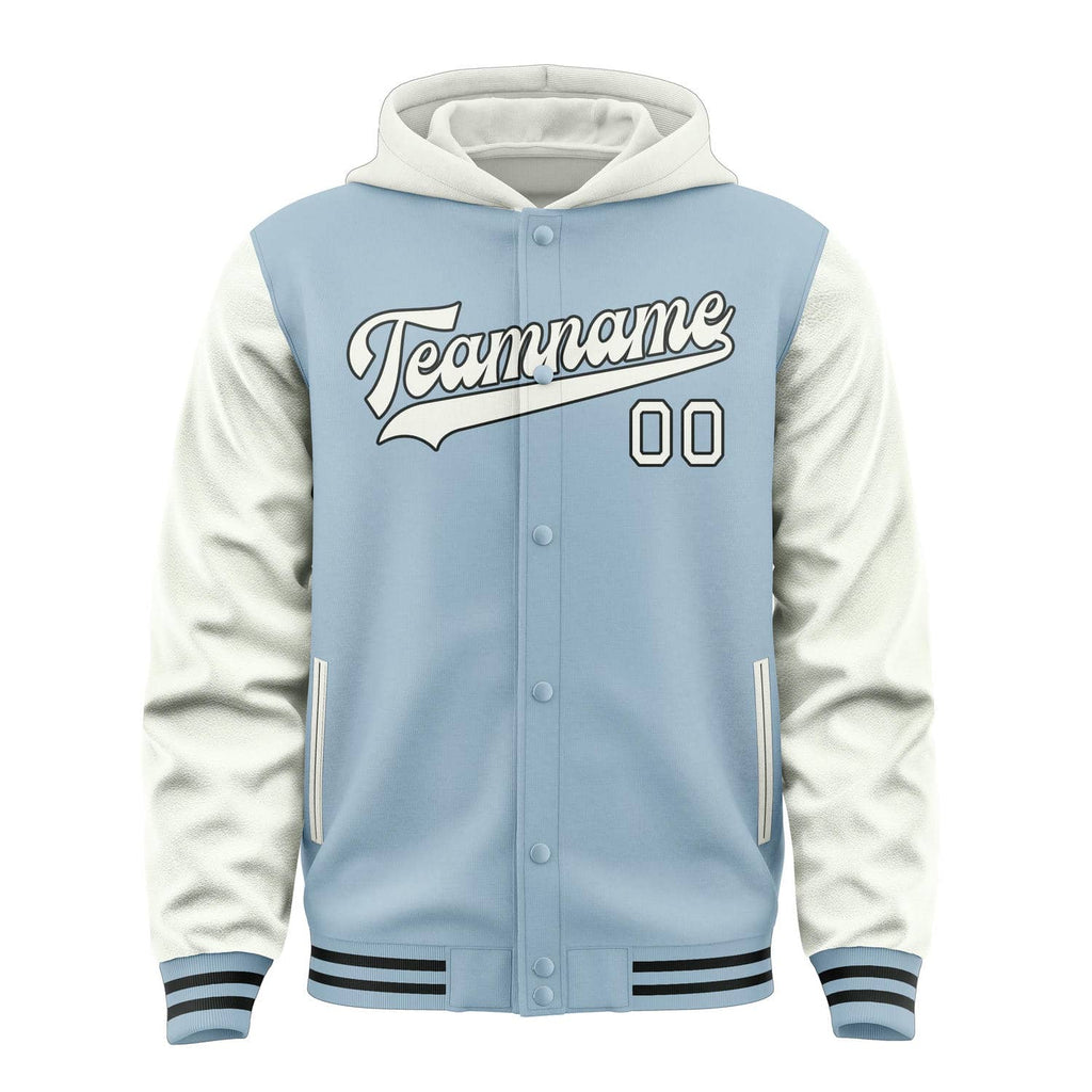 Custom Light Blue White Jacket