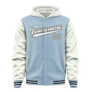 Custom Light Blue White Jacket