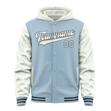 Custom Light Blue White Jacket