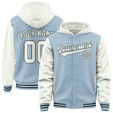 Custom Light Blue White Jacket