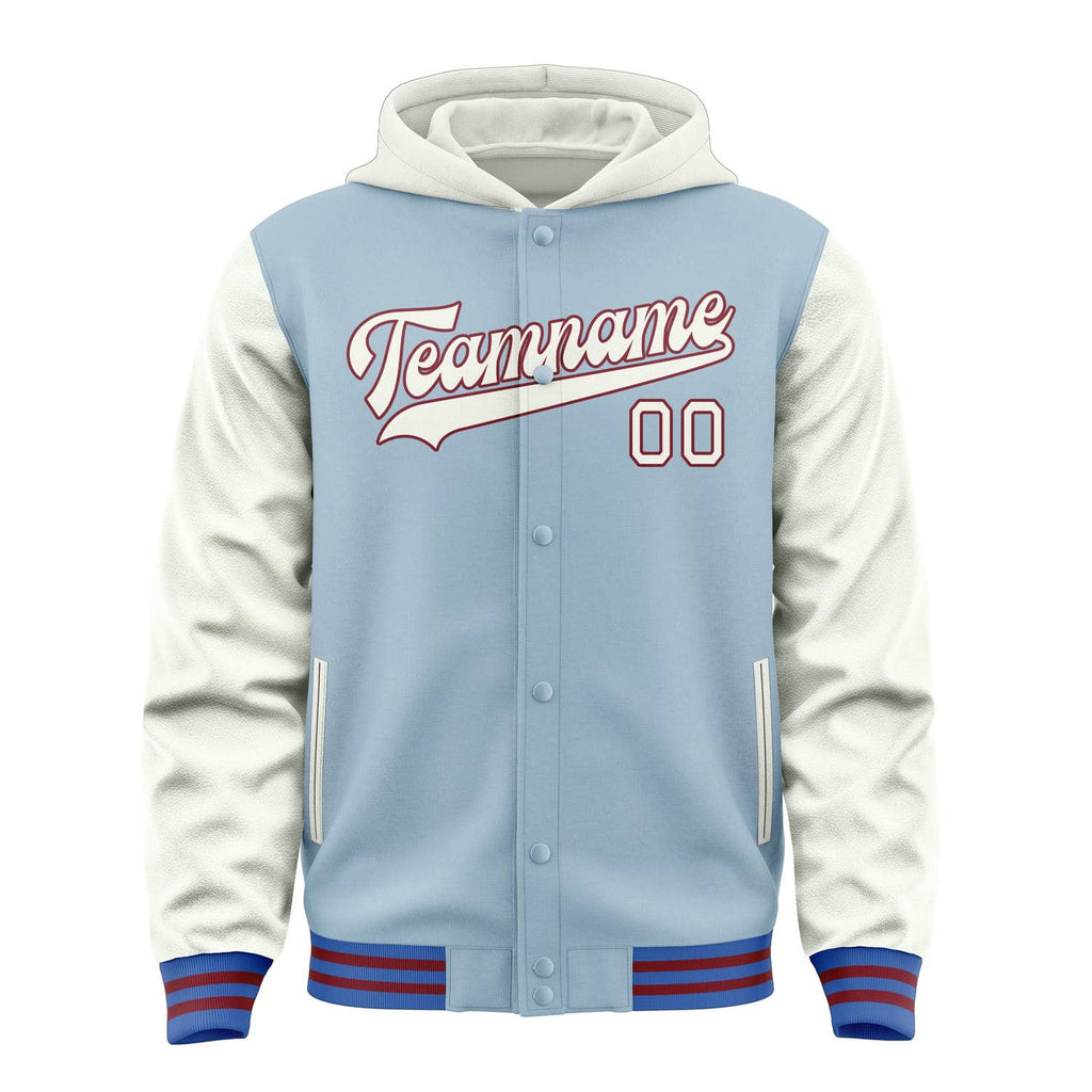 Custom Light Blue White Jacket