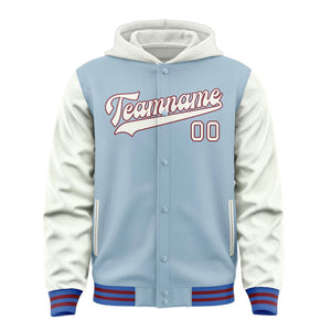 Custom Light Blue White Jacket