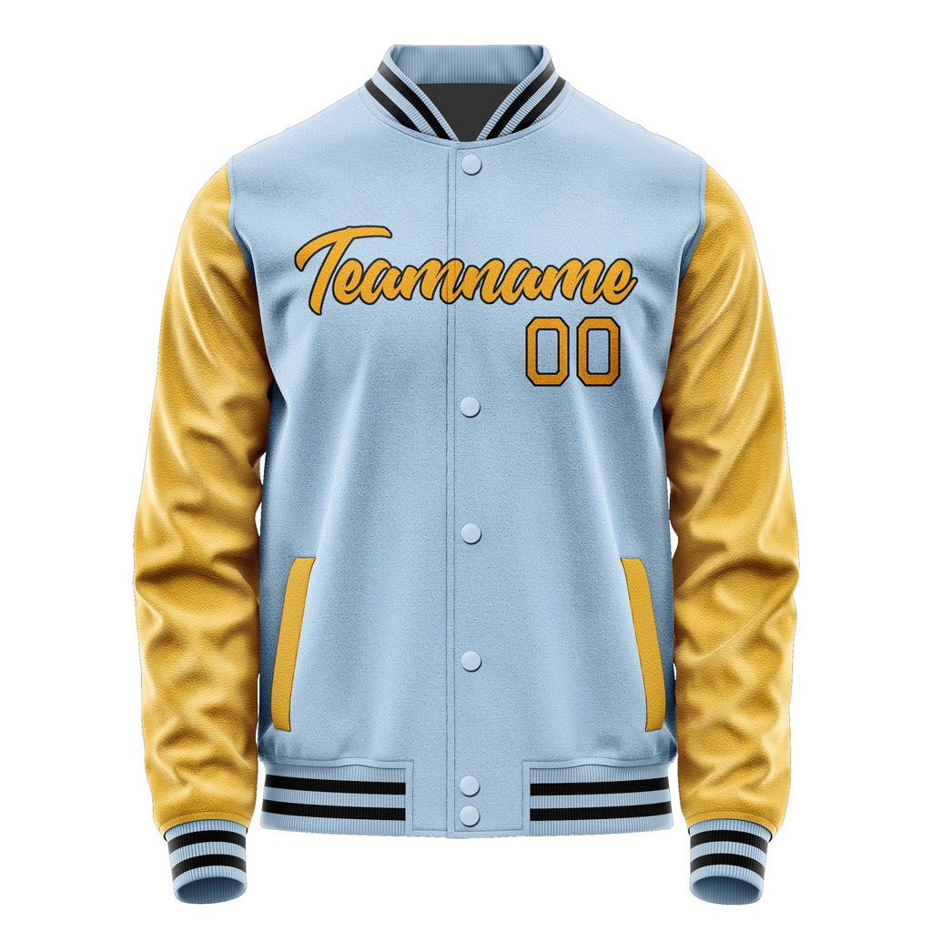 Custom Light Blue Yellow Jacket JA0808190817B21719