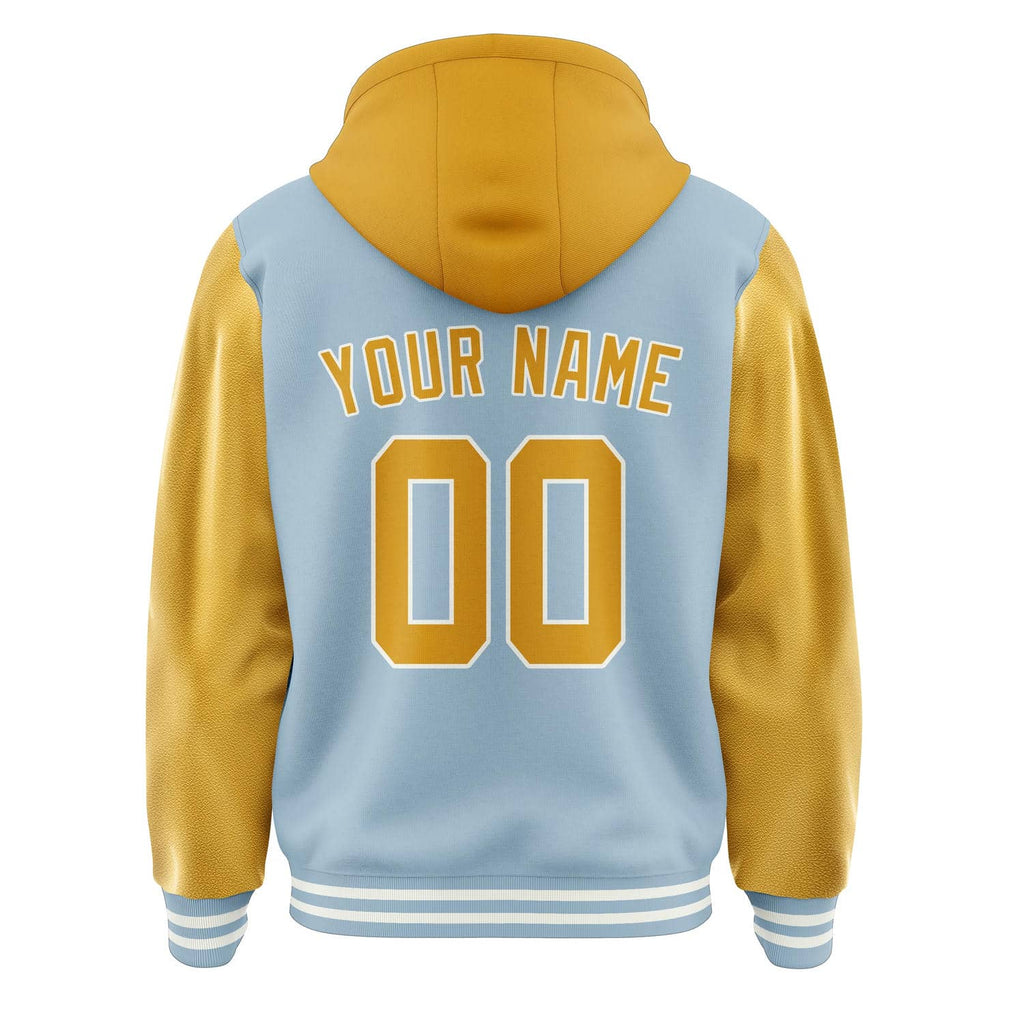 Custom Light Blue Yellow Jacket