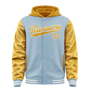 Custom Light Blue Yellow Jacket