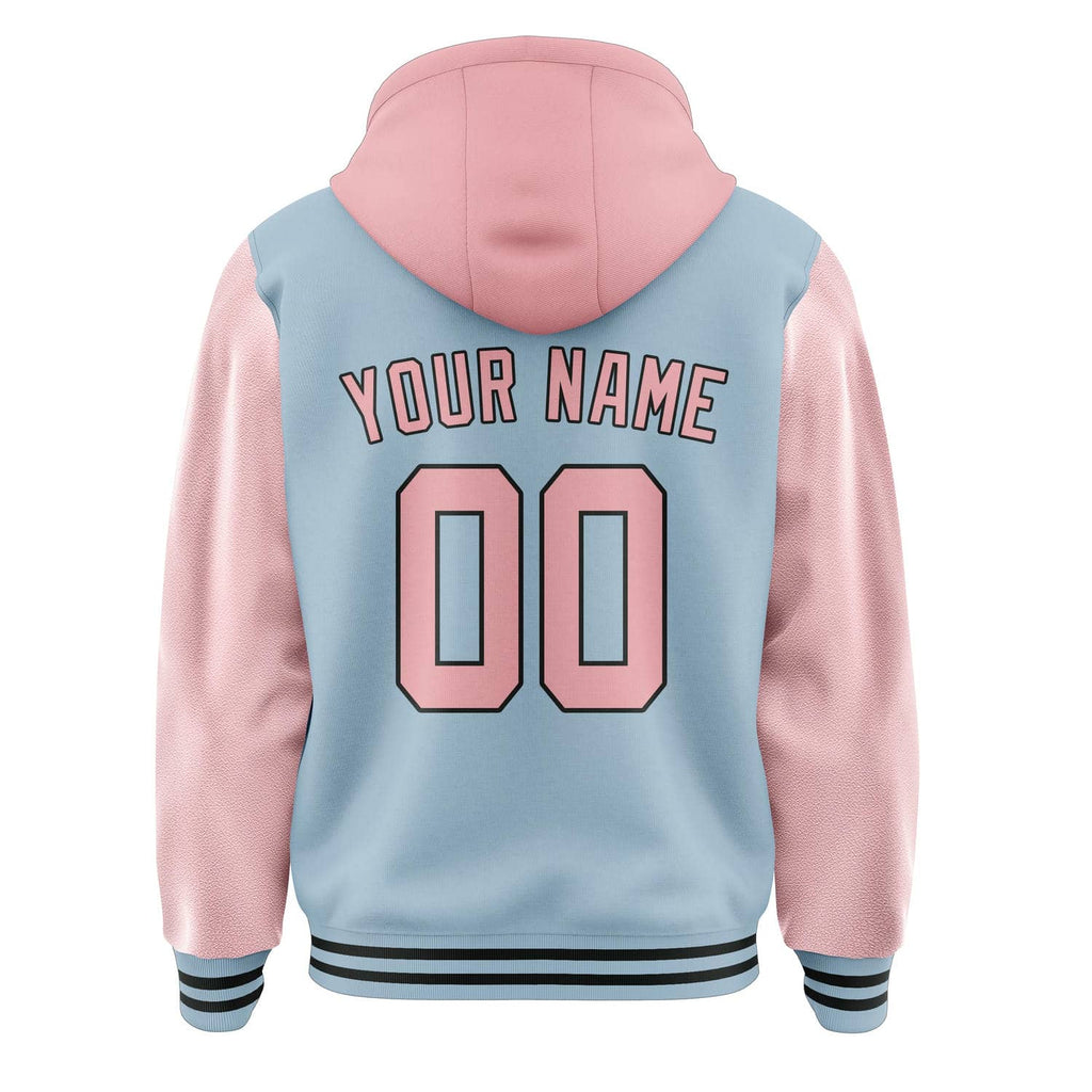 Custom Light Blue Light Pink Jacket
