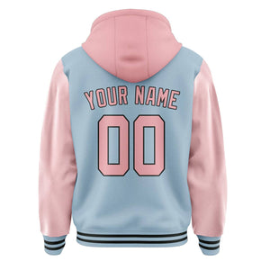 Custom Light Blue Light Pink Jacket