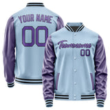 Custom Light Blue Light Purple Jacket