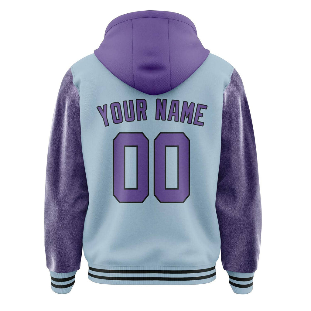 Custom Light Blue Light Purple Jacket