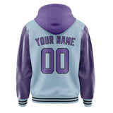 Custom Light Blue Light Purple Jacket