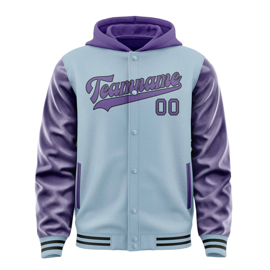 Custom Light Blue Light Purple Jacket