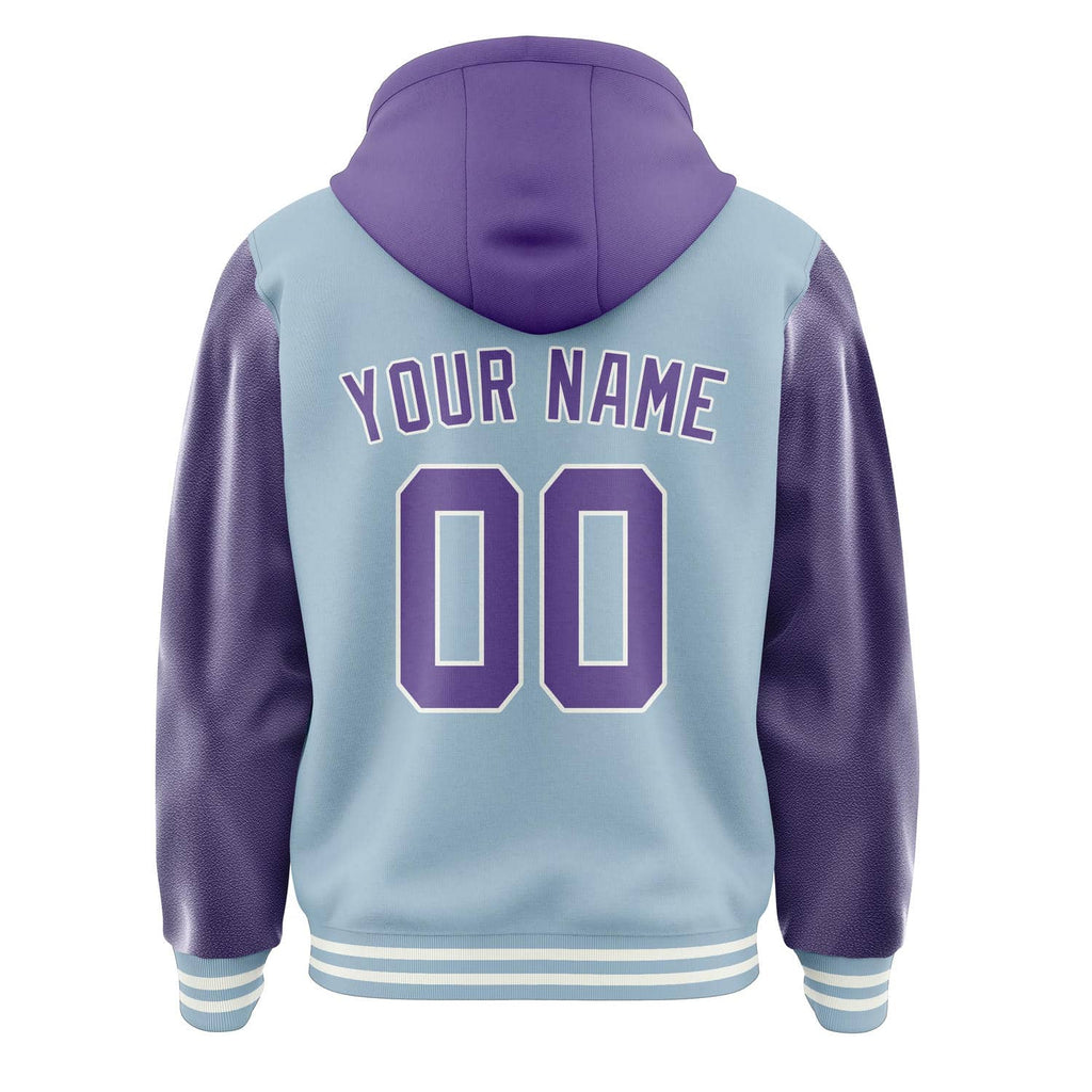 Custom Light Blue Light Purple Jacket