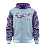 Custom Light Blue Light Purple Jacket
