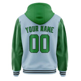Custom Light Blue Emerald Green Jacket