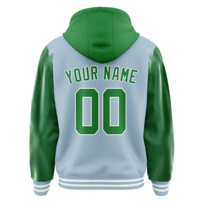 Custom Light Blue Emerald Green Jacket