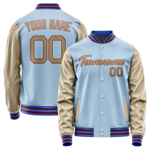 Custom Light Blue Light Khaki Jacket JA0808250915B21525