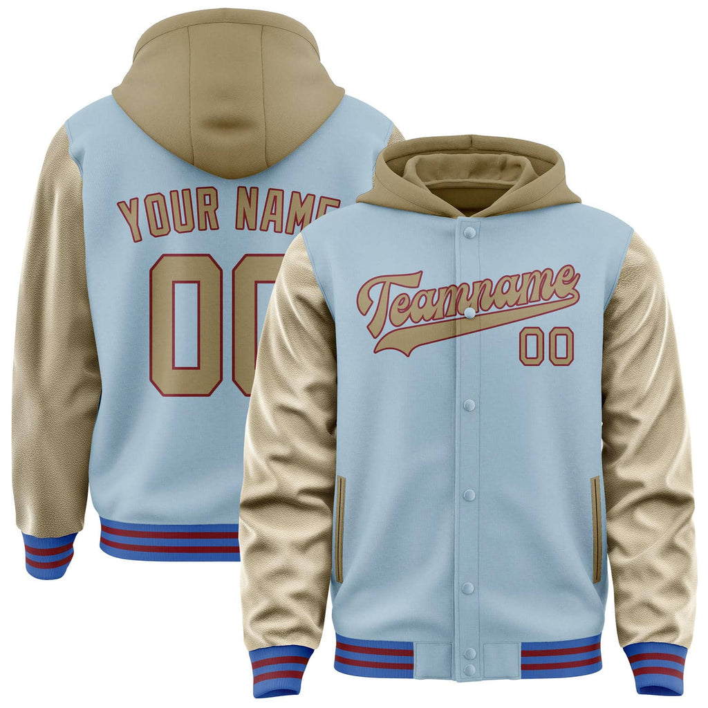 Custom Light Blue Light Khaki Jacket