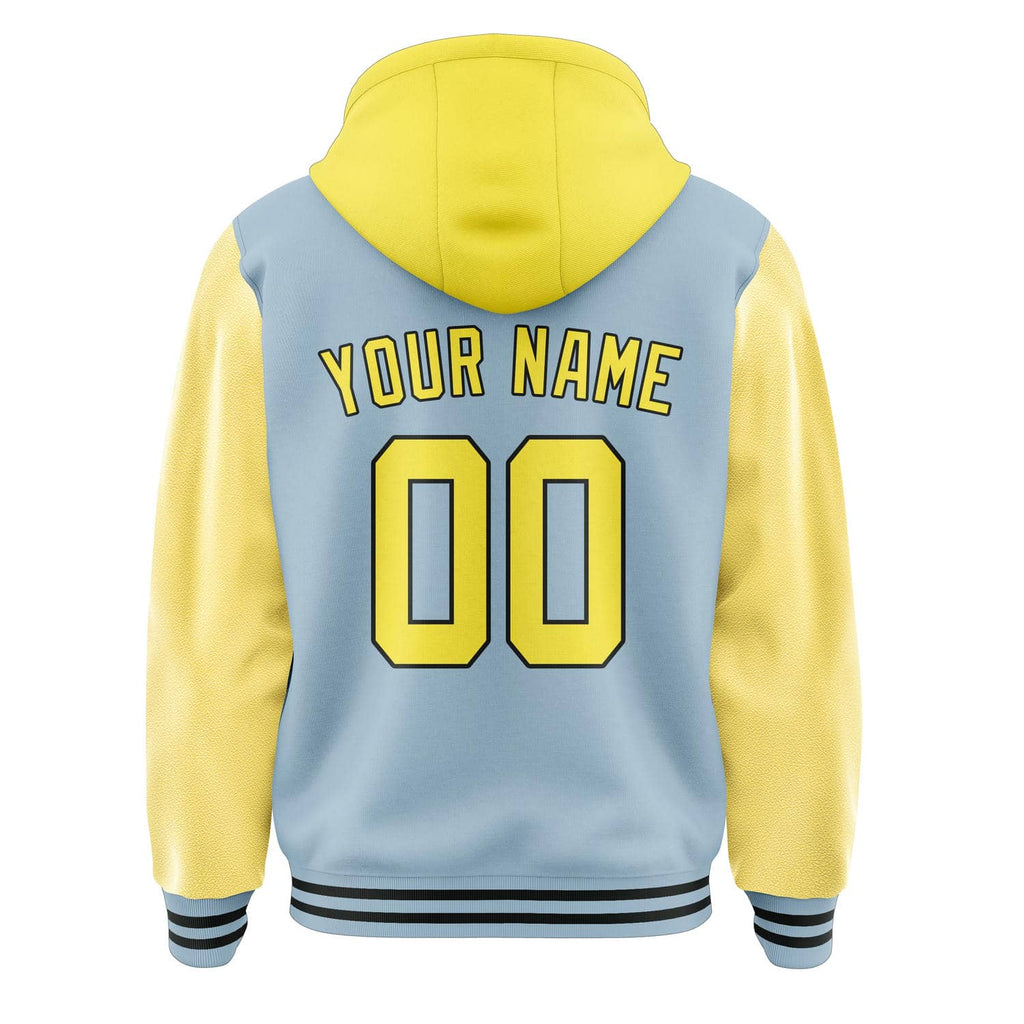 Custom Light Blue Light Yellow Jacket