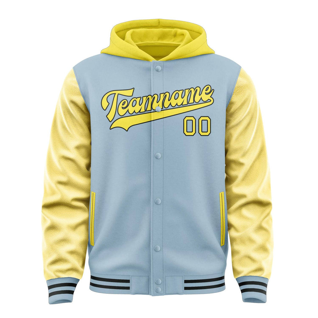 Custom Light Blue Light Yellow Jacket