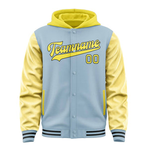Custom Light Blue Light Yellow Jacket
