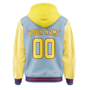 Custom Light Blue Light Yellow Jacket