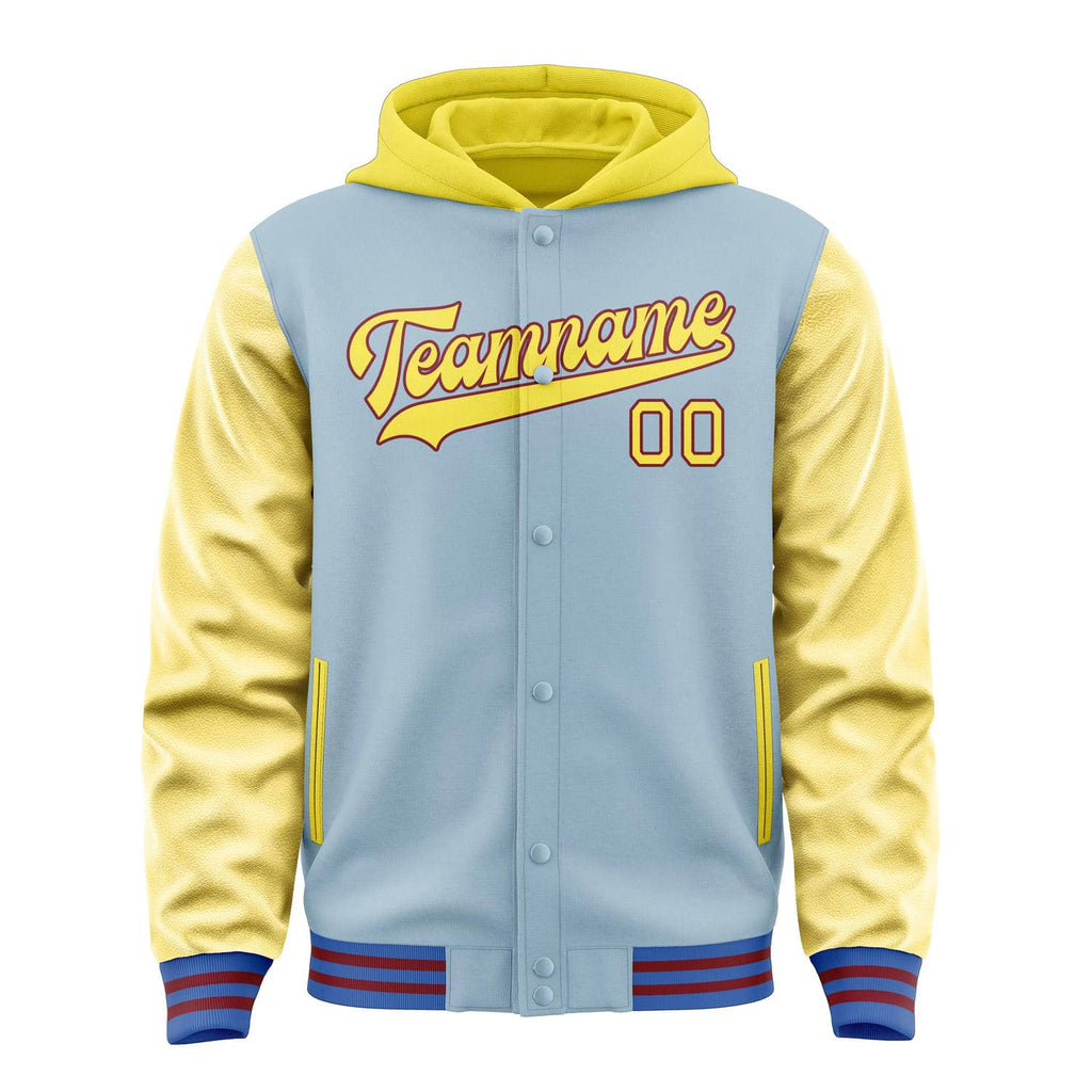 Custom Light Blue Light Yellow Jacket