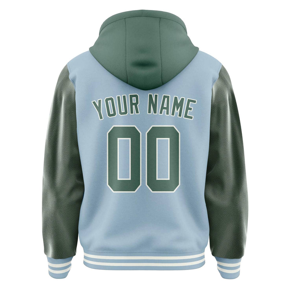 Custom Light Blue Blue Green Jacket