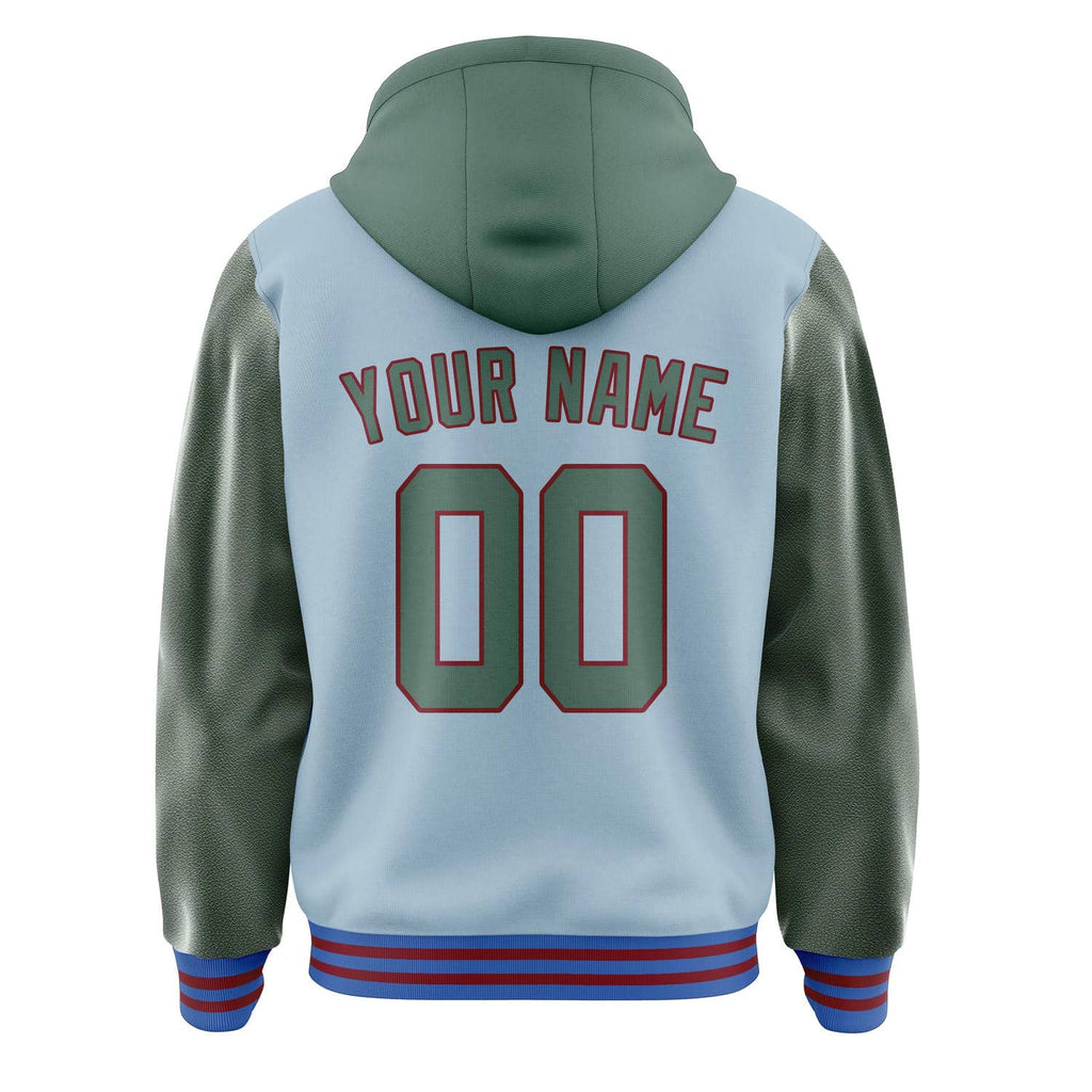 Custom Light Blue Blue Green Jacket