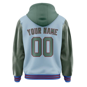 Custom Light Blue Blue Green Jacket
