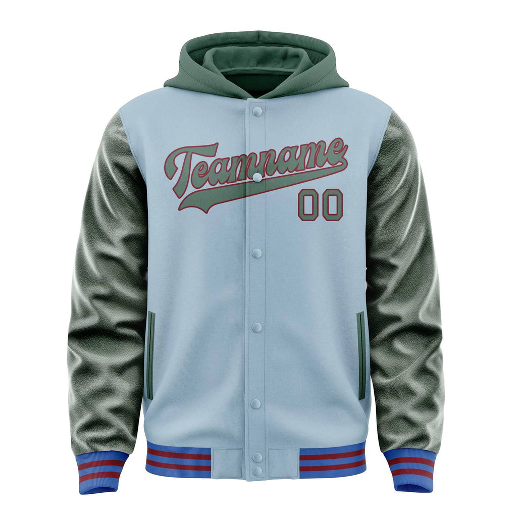 Custom Light Blue Blue Green Jacket
